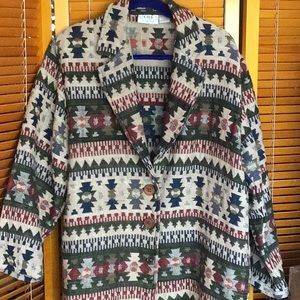 Vntage LBA Studio 100% cotton tapestry jacket